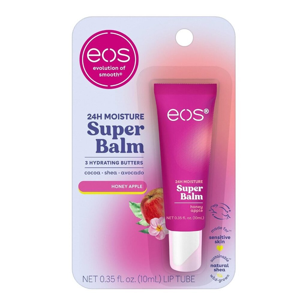 24H Moisture Super Balm - Honey Apple, Day or Night Lip Treatment, Made for Sens